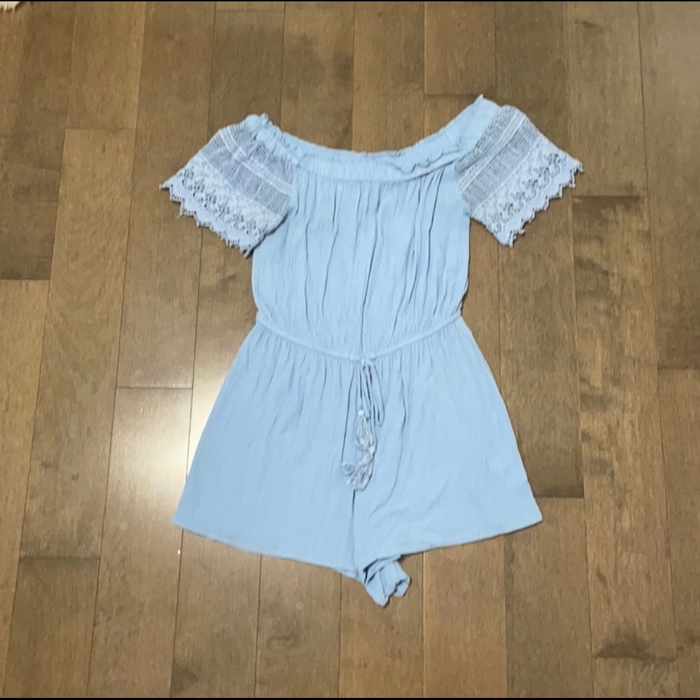 Tie waist romper
